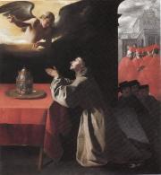 Francisco de Zubaran: Szent Bonaventúra imája 1629 körül